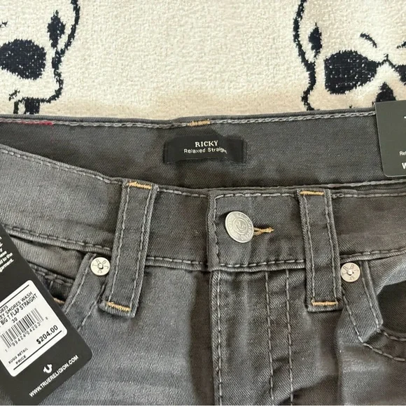 True Religion Dark Gray Straight Men's Jeans